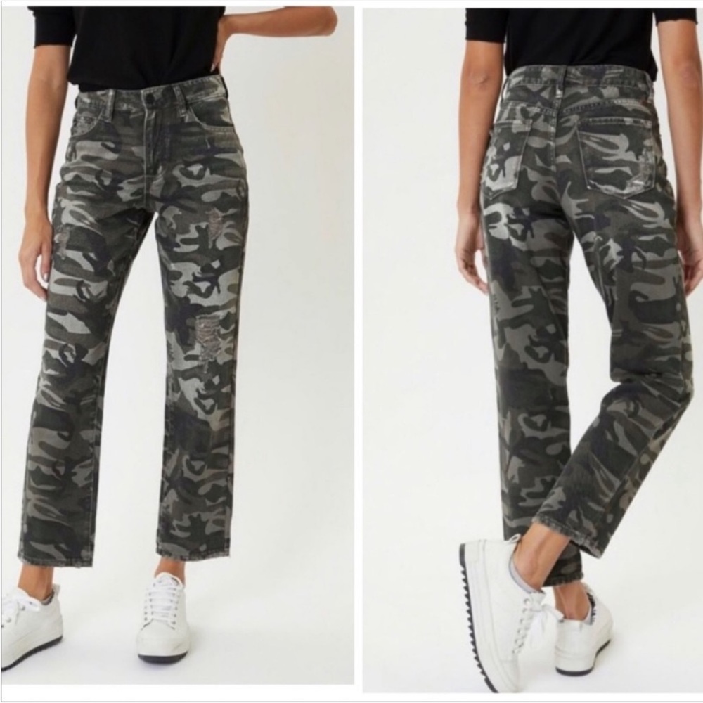 NWT KanCan High Rise Camo Style Estilo Denim Jeans 1/ 24 - Picture 1 of 16